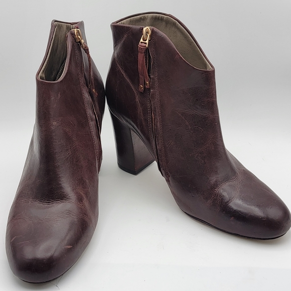 Lucca Lane Elegant Brown Leather Ankle Boots SIZE 11M. #1596 - Picture 1 of 10
